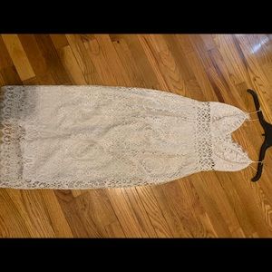 ASOS beige lace dress